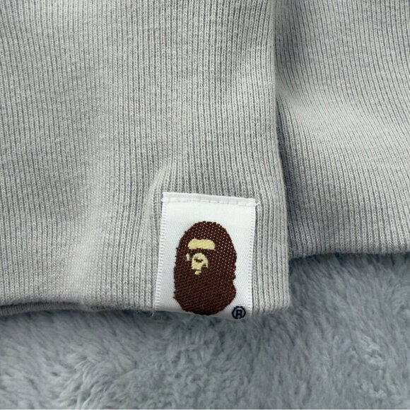 Bape A Bathing Ape Men's Size XL Ape Head One Point Pullover "Grey" 1J80 114 005 - Picture 6 of 16